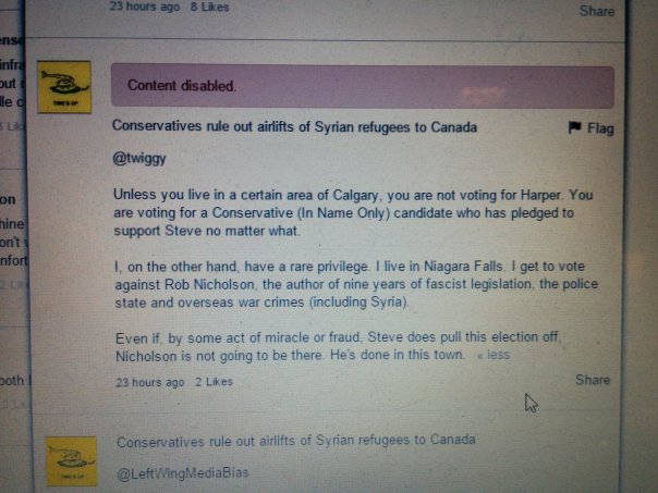2015-09-12 Unless you live in a certainly area of Calgary you are not voting for Harper