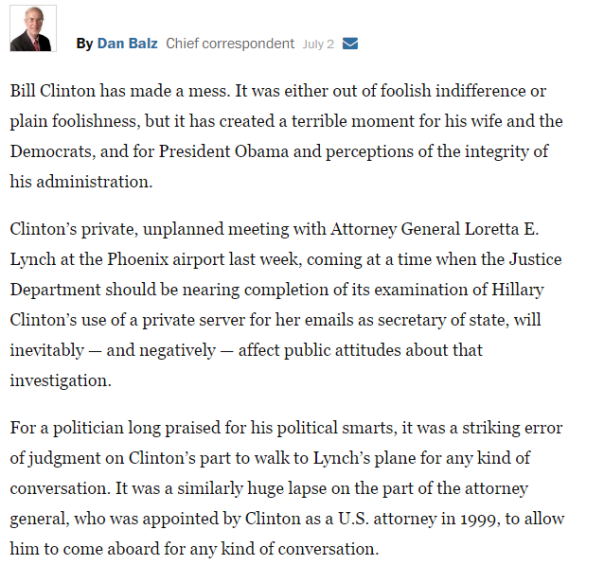 2016-07-05 03_37_33-How everyone looks bad because Bill Clinton met with Loretta Lynch - The Washing