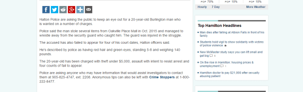 2016-07-18 03_15_38-Halton Police need help finding wanted Burlington man - Latest Hamilton news - C